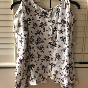Forever 21, cold shoulder button back top.